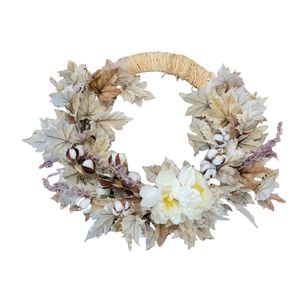 Handmade wreath on wire frame